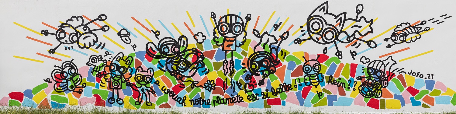 Fresque Jofo à l'école Gambetta