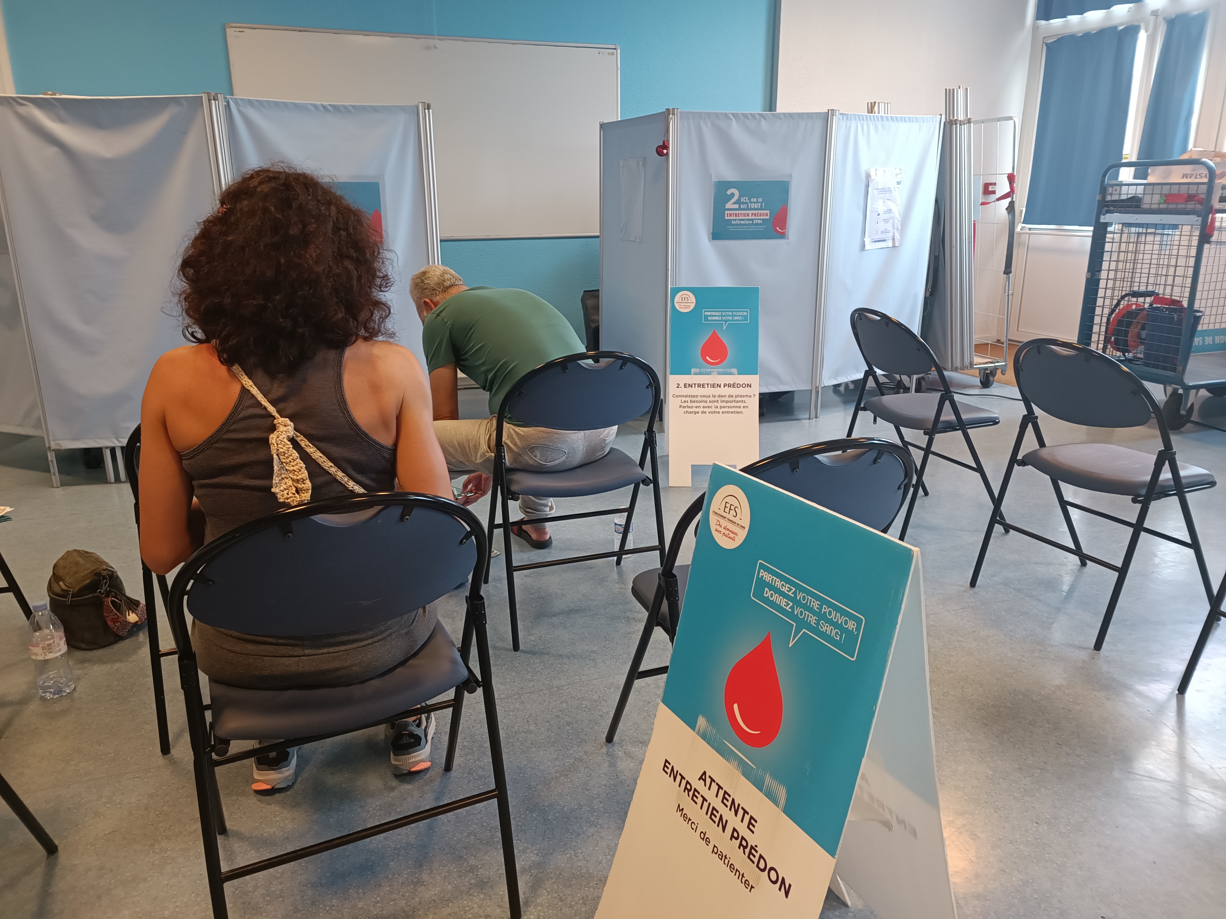 Salle d'attente médecin avant le prélèvement
