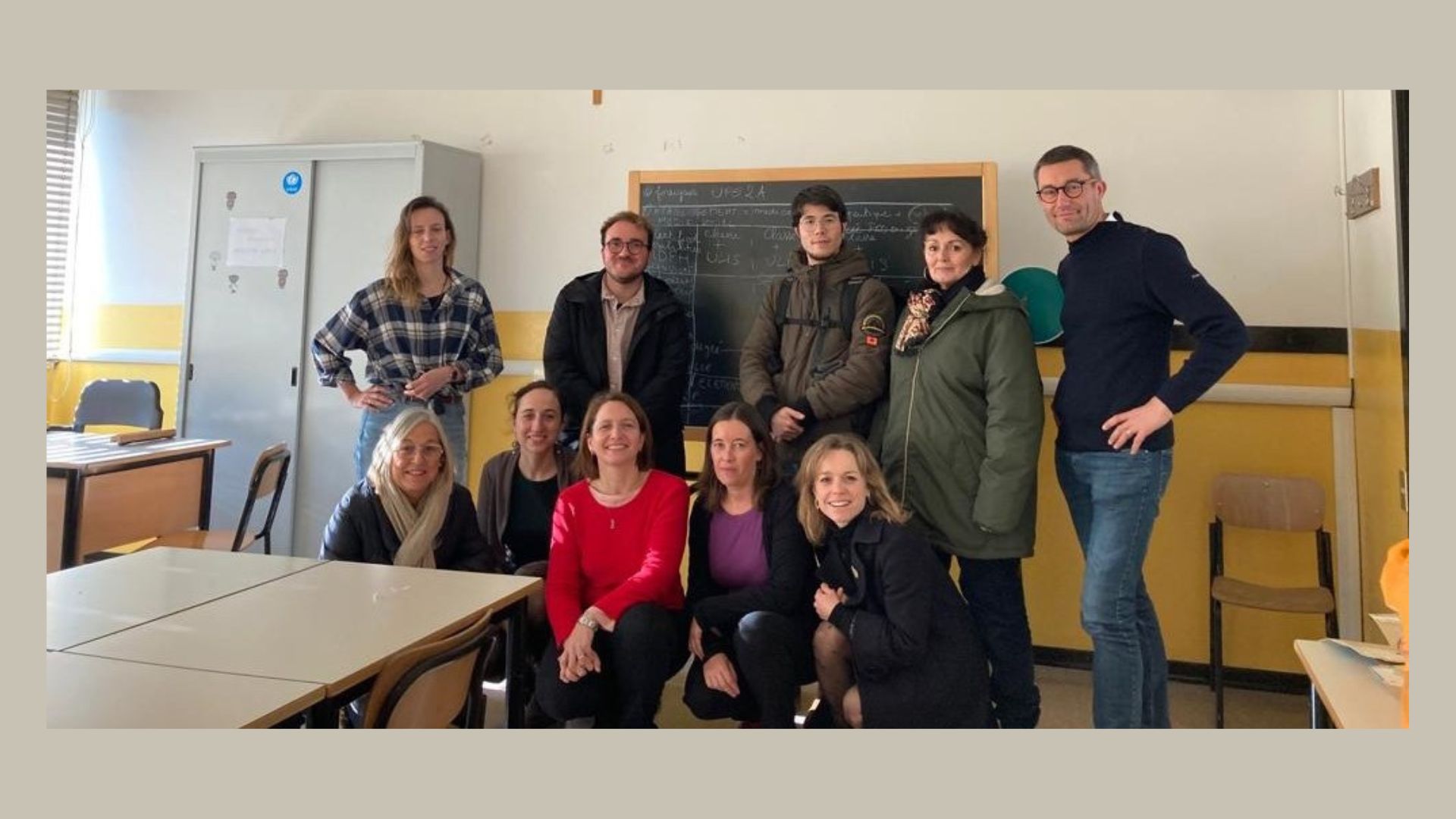 Groupe d'enseignants à Padoue, Italie