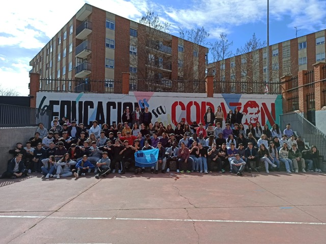 Photo de groupe des élèves à Salamanque