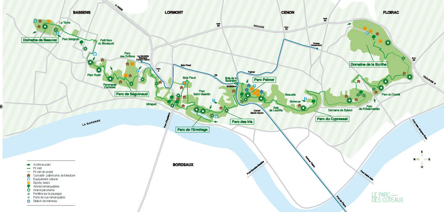 plan du parc des coteaux