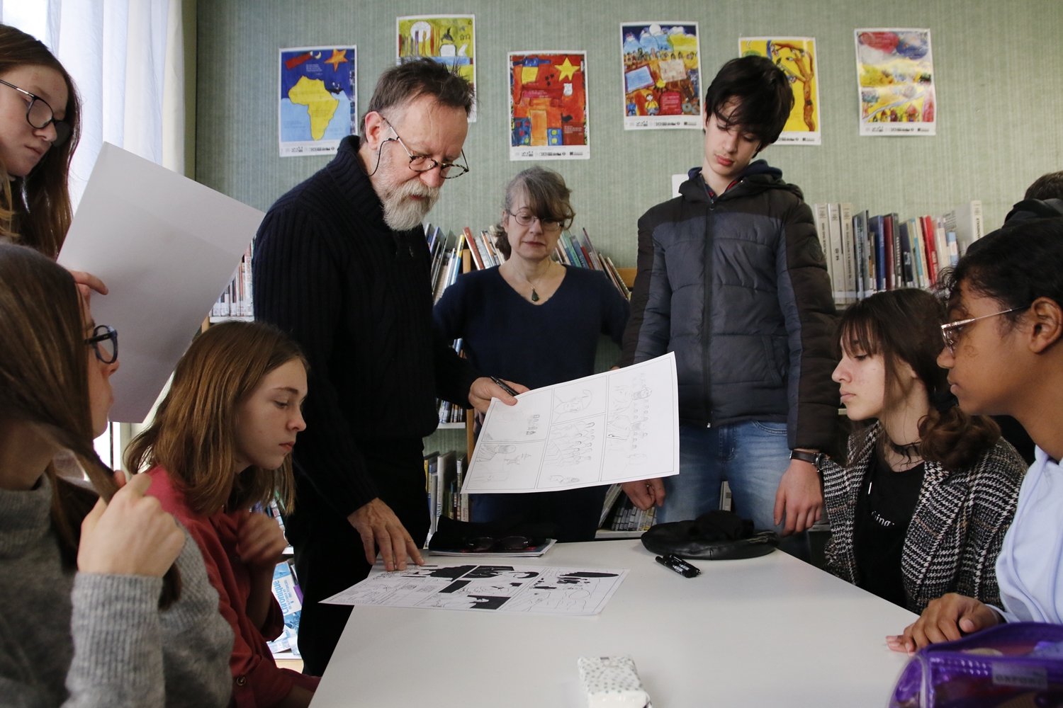 En 2020, le dessinateur Bruno Loth était intervenu au collège Jean Jaurès