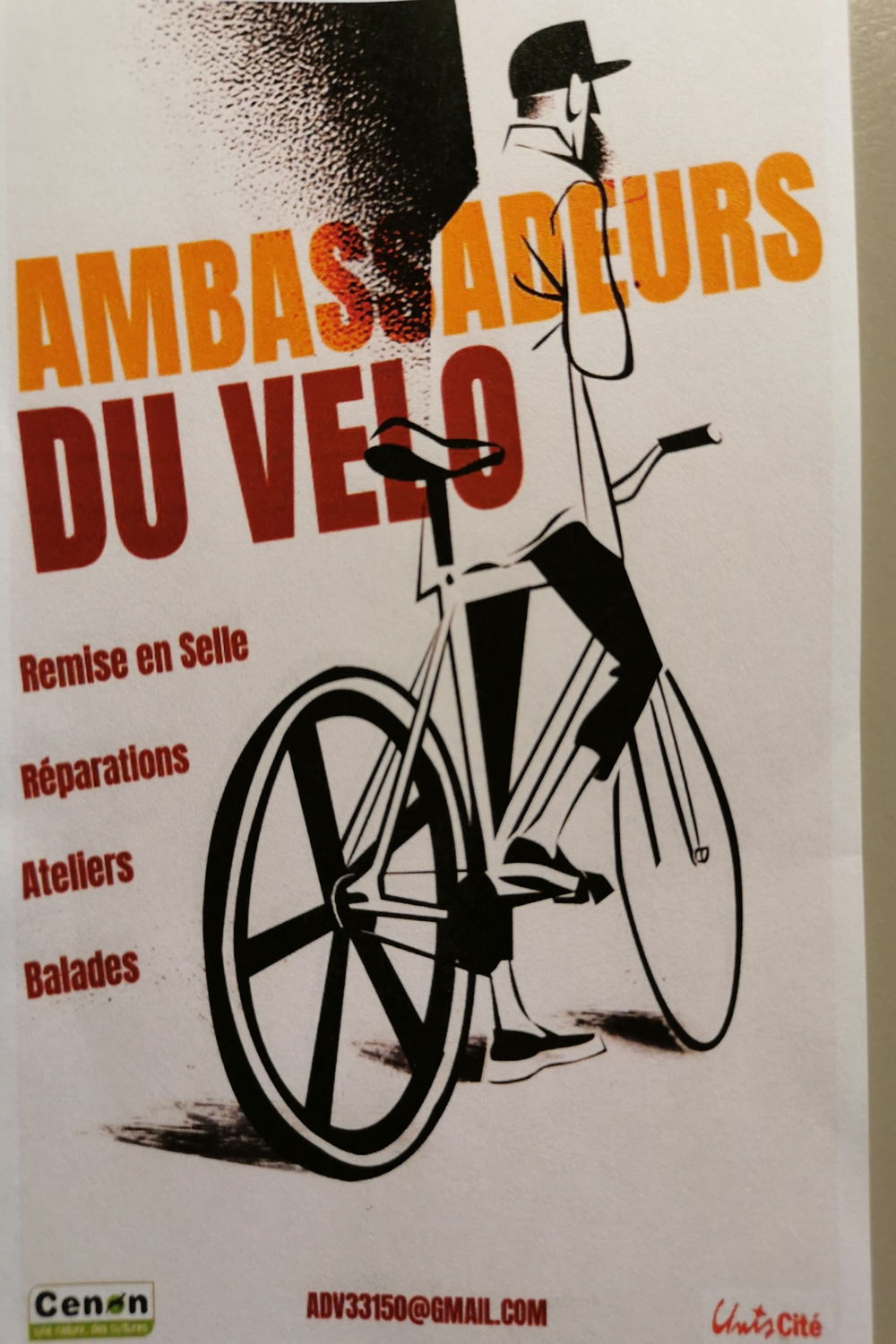 un flyer pour promouvoir l'usage du vélo en ville