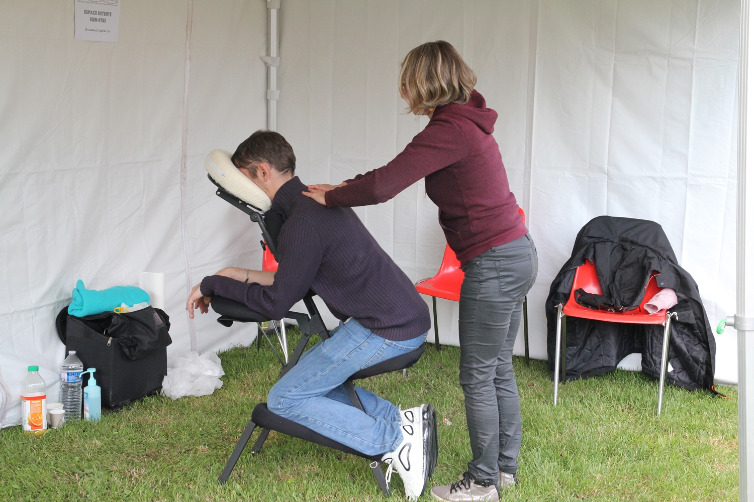 Massage déténte avec 