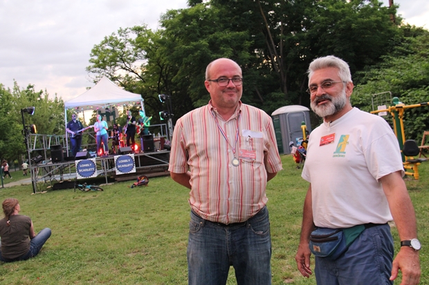 Stephane et Jean Christophe à la Guinguette des voisins de Testaud
