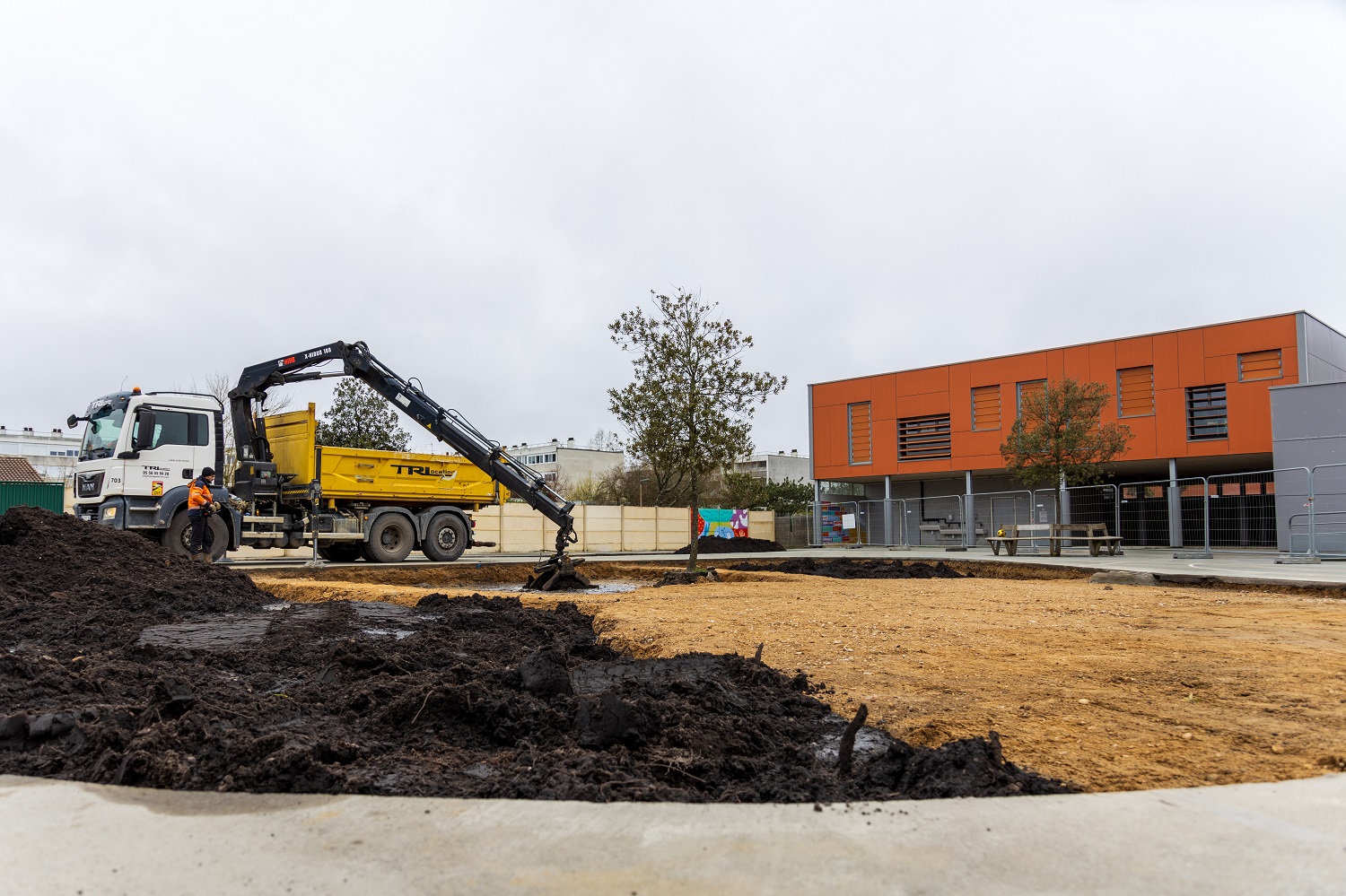 chantier cour d'école René Cassagne