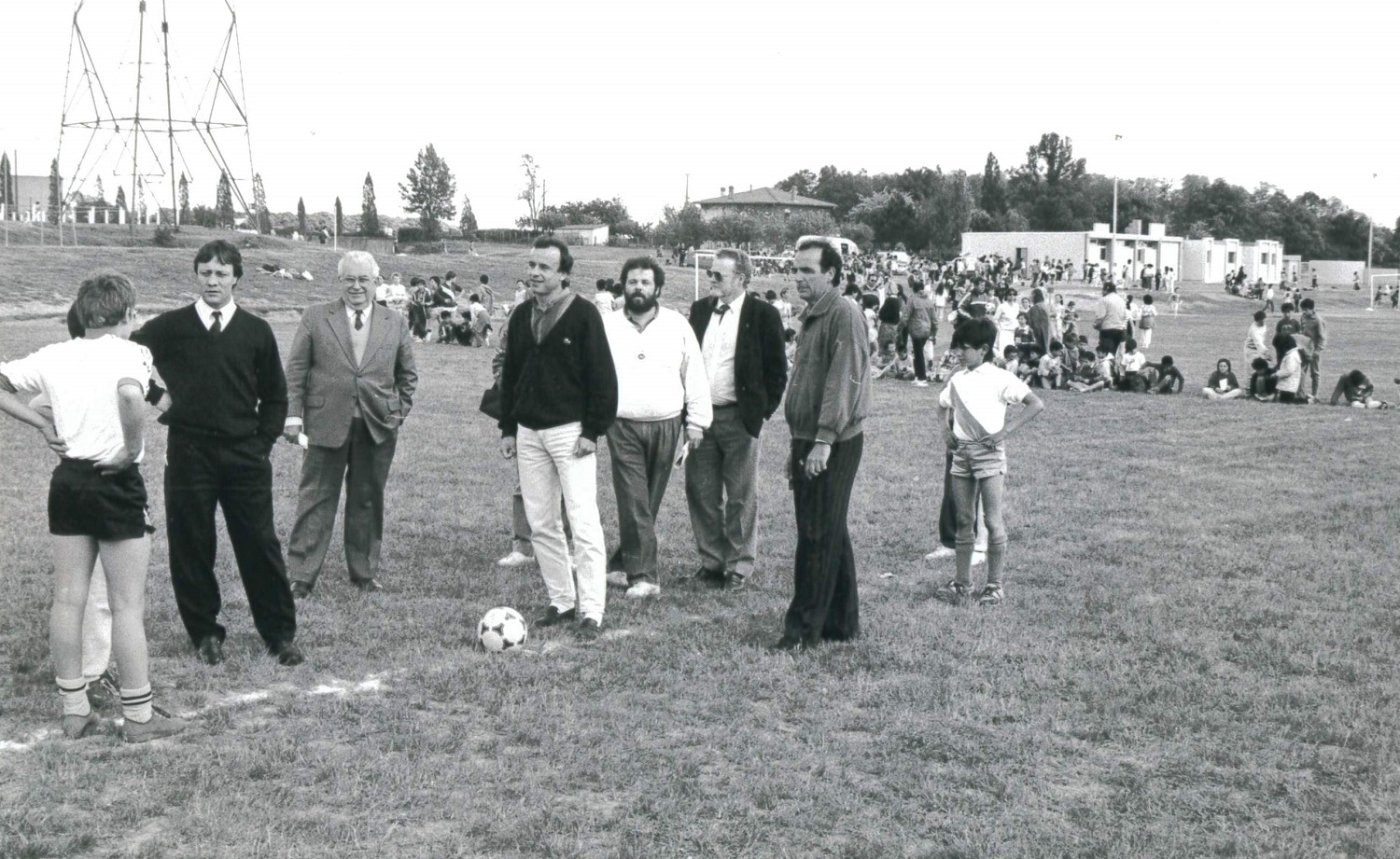 Visite des Girondins de Bordeaux Lacombe et Rohr en 1987