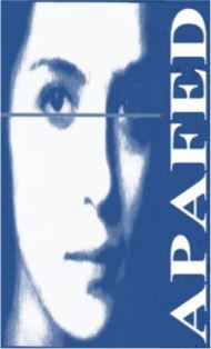 logo bleu APAFED visage de femme bleu