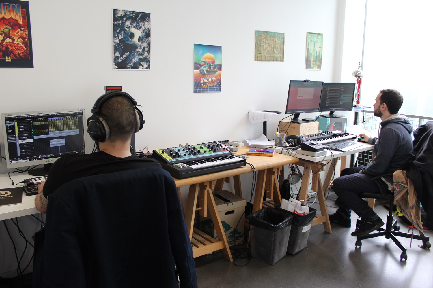 Le "bureau" de Tones prod à la Pépinière