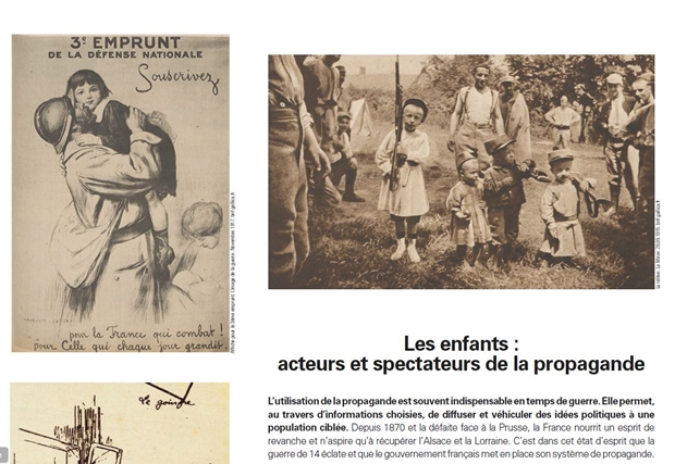 extrait de l'exposition cenonnaise "Drôles de guerre: être un enfant en 14-18"