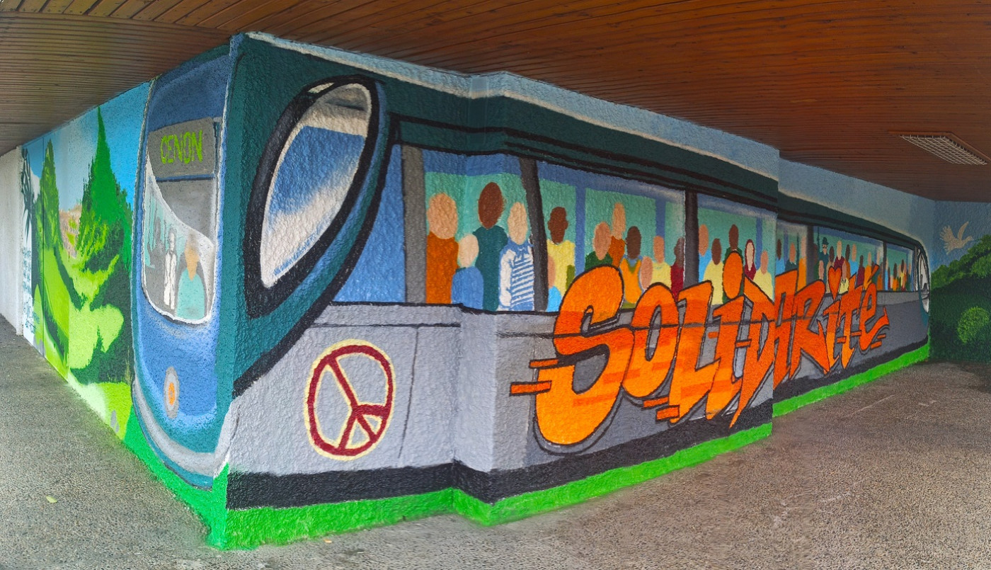 fresque collective rue Mallarmé