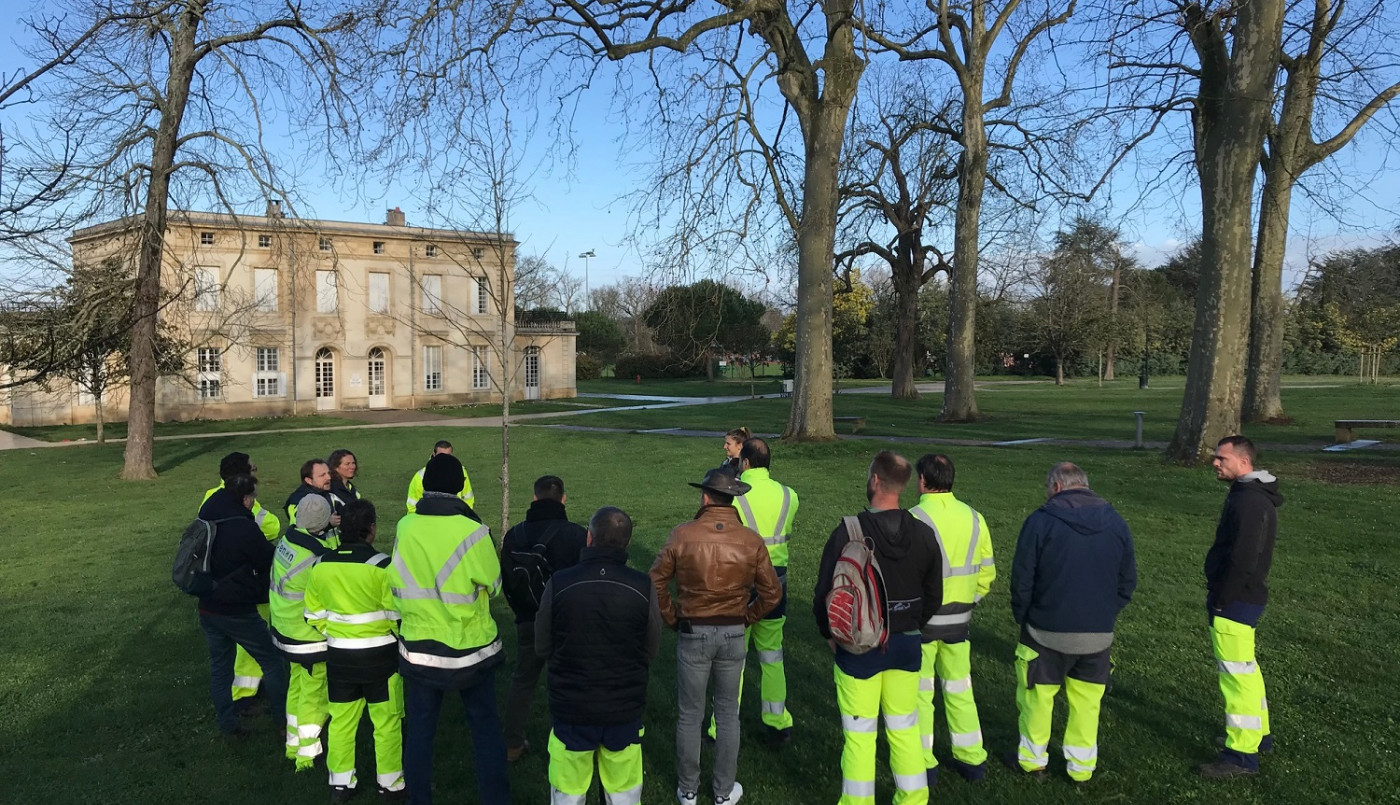 maîtres jardiniers au parc Palmer