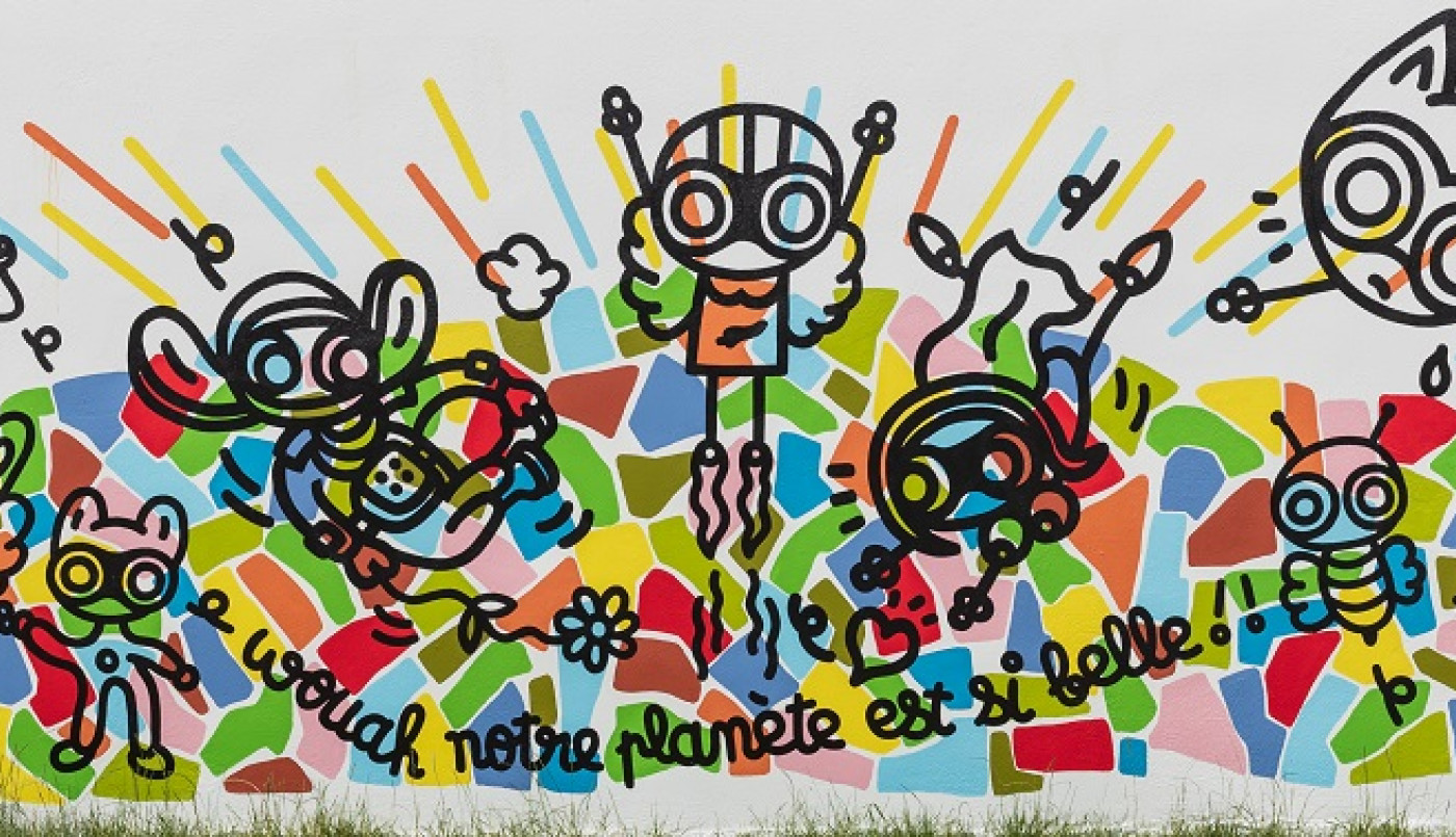 Fresque Jofo à l'école Gambetta