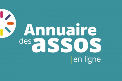 visuel bleu avec titrage annuaire des associations de cenon