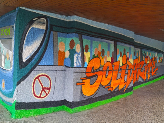 fresque collective rue Mallarmé