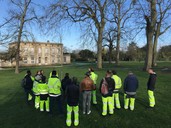 maîtres jardiniers au parc Palmer