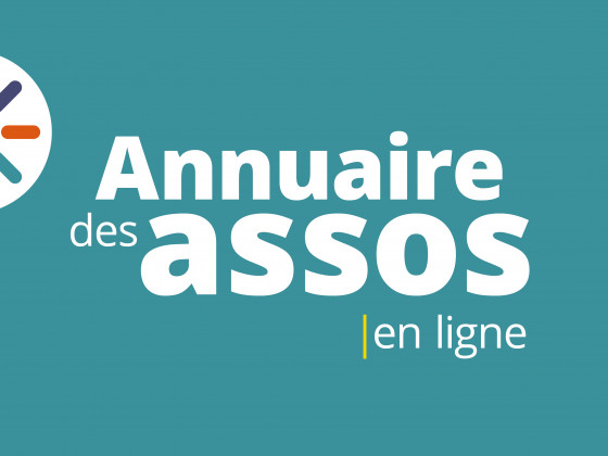 visuel bleu avec titrage annuaire des associations de cenon